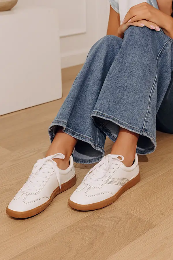 Versatile Faux Leather Sneakers
