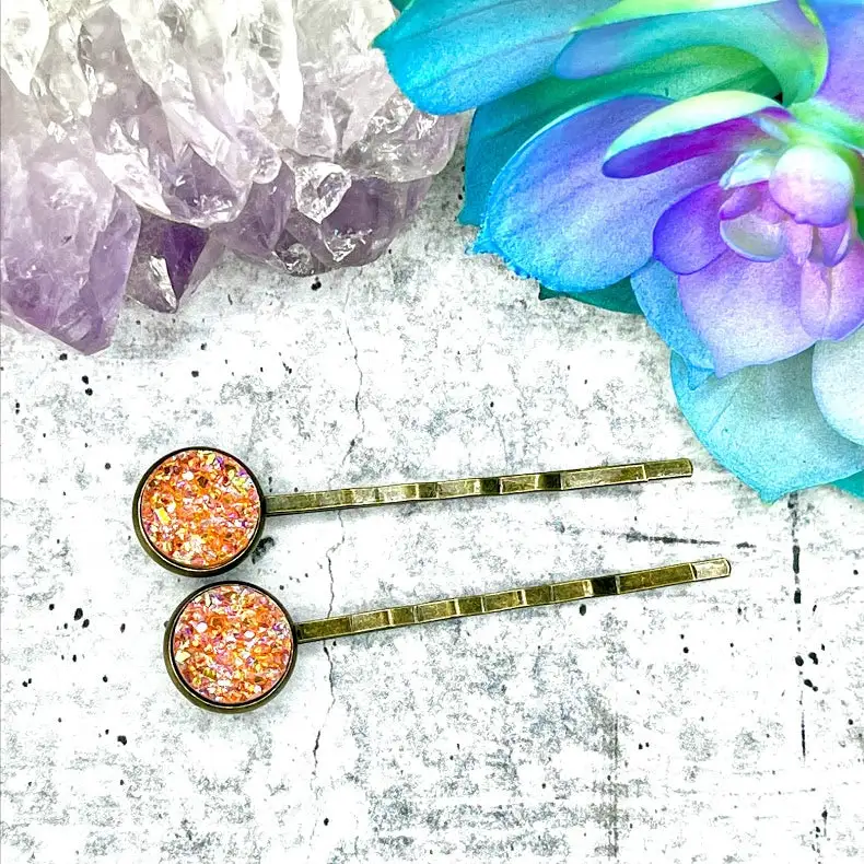 Everyday Druzy Agate Bobby Pins