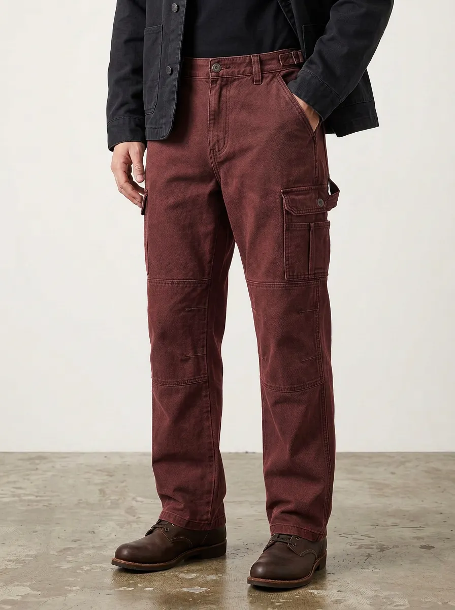 Men's Relaxed Vintage Canvas Cargo Pants