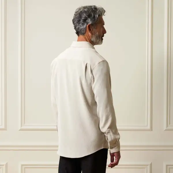 Men's Modern Regular Fit Corduroy Crewneck Shirt