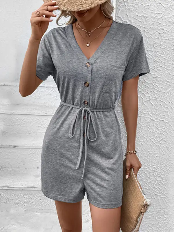Elegant Clean V Neck Jumpsuit