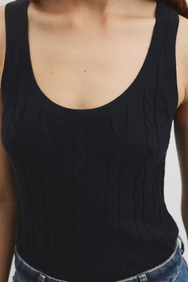 Women's Cable Knit Tank Top
