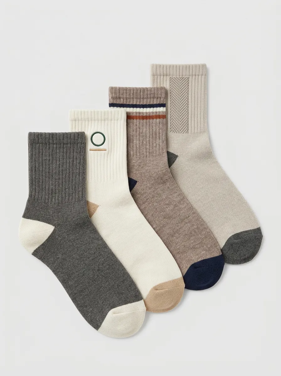 Minimalist Men's Four-Pair Long Socks