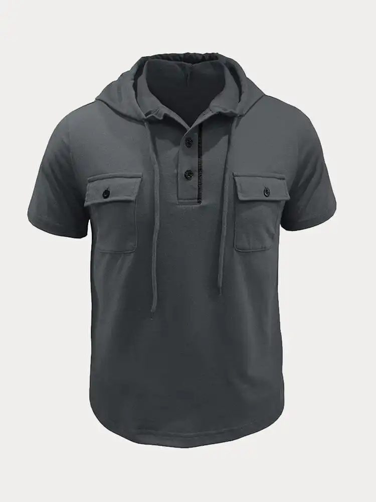 Athleisure Cargo Hooded Shirt
