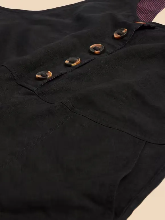 Crop Linen Dungaree