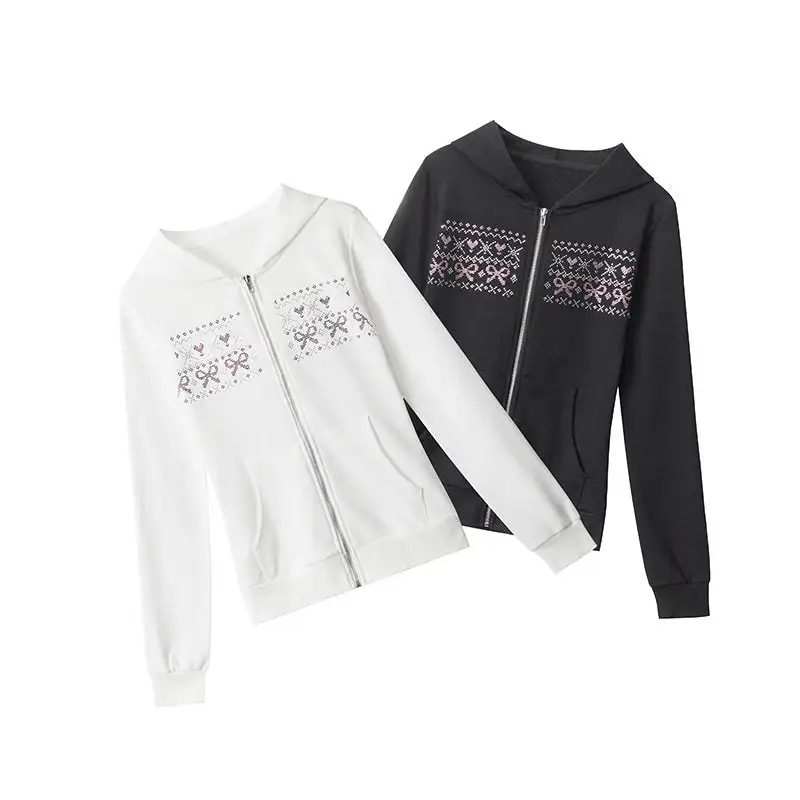 Hooded Zip-Front Casual Outerwear Jacket