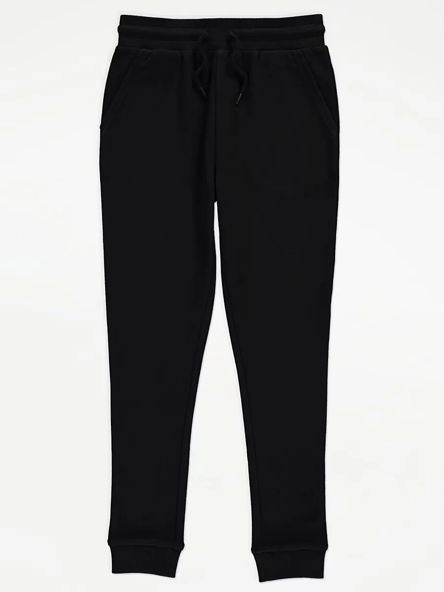 Black Skinny Fit Cuffed Joggers