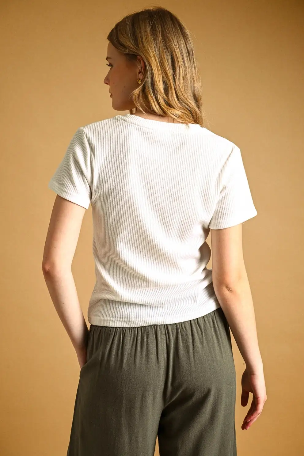 Short Sleeve Ribbed Top