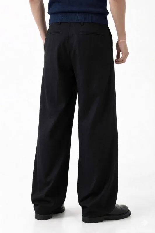 Pleated Straight Pants