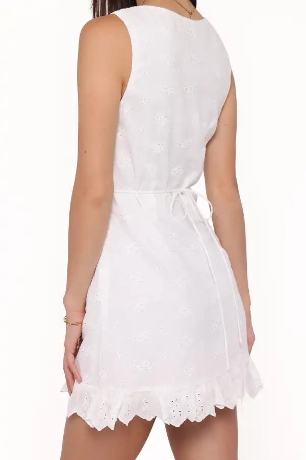 Ruffle V-Neck Mini Dress