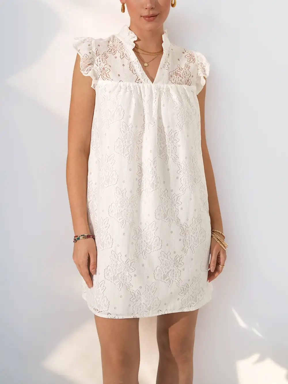 Lorena Lace Overlay Shift Dress