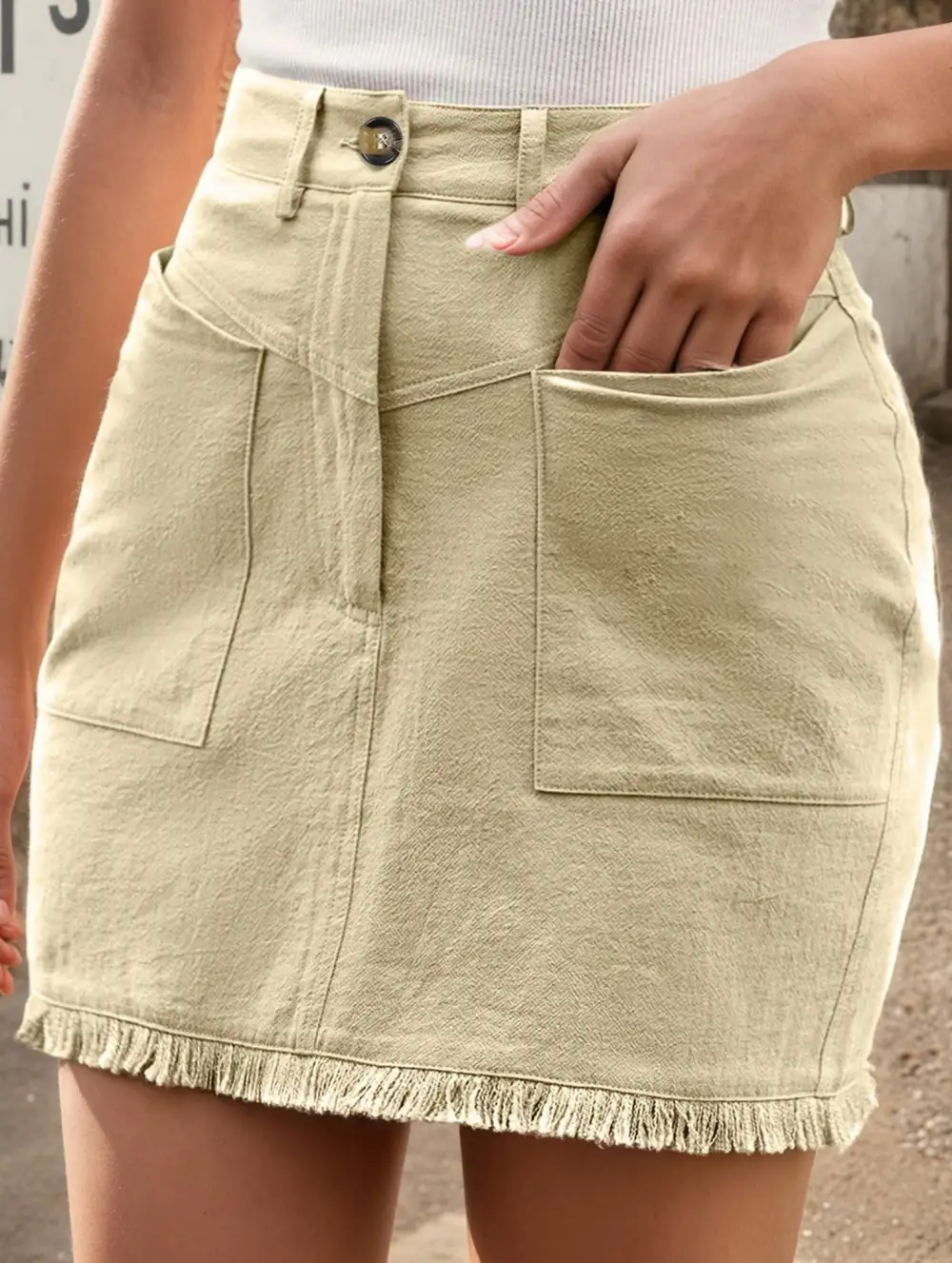 Casual High Waist Bodycon Mini Skirt