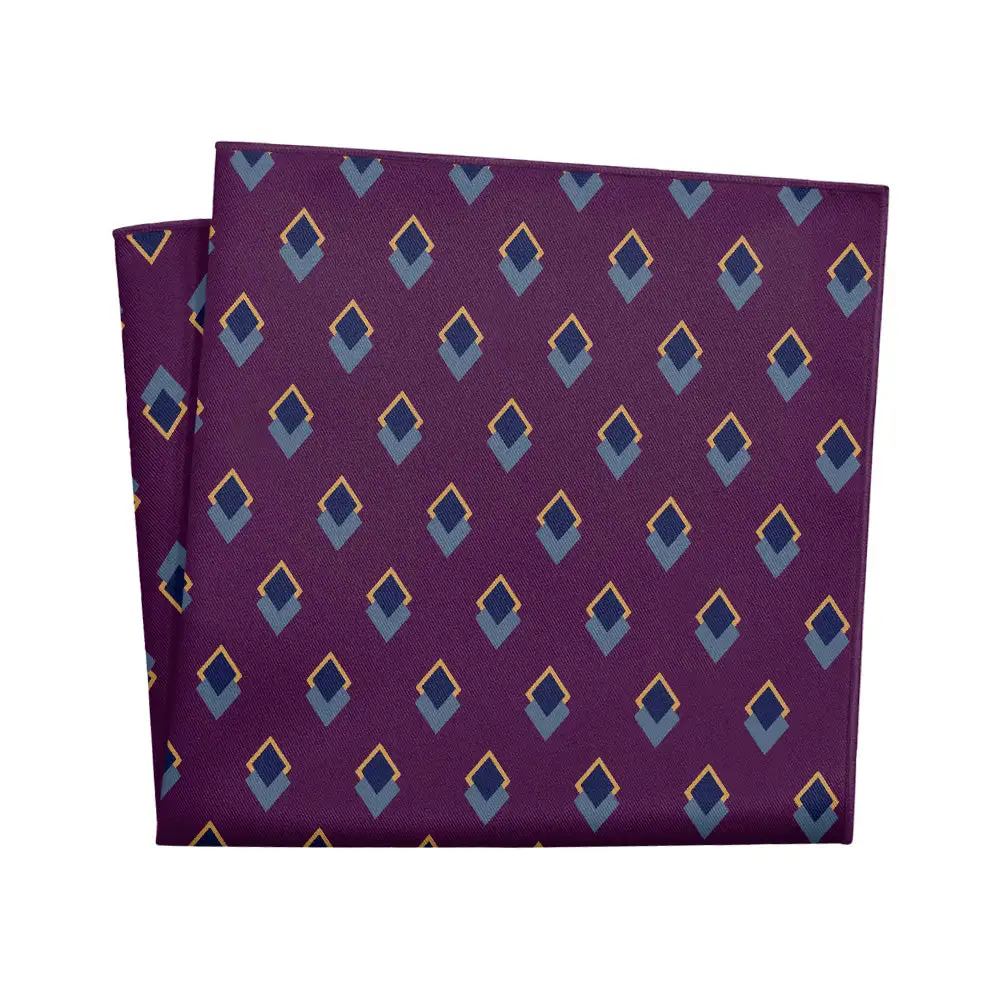 Elegant Polished Art Deco Geometric Pocket Square