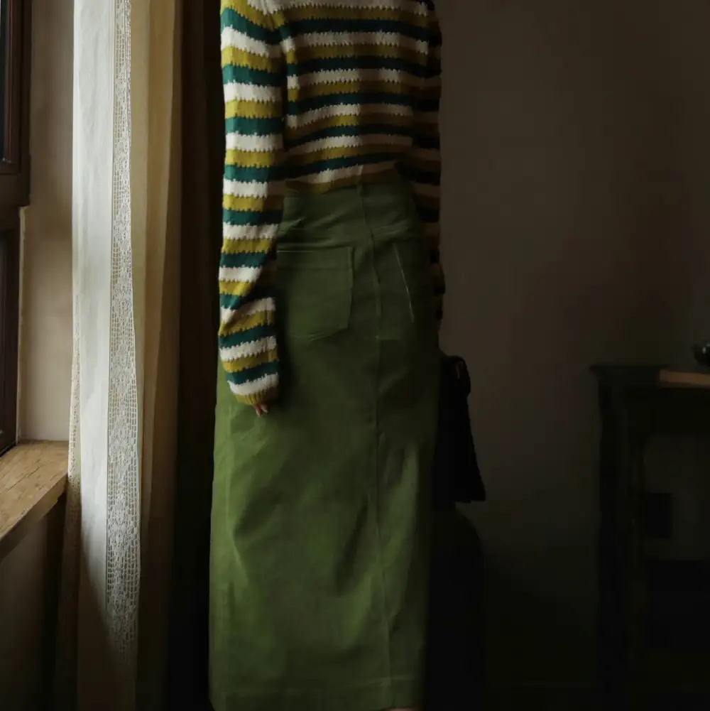 Refined Light Everyday Casual Straight Skirt