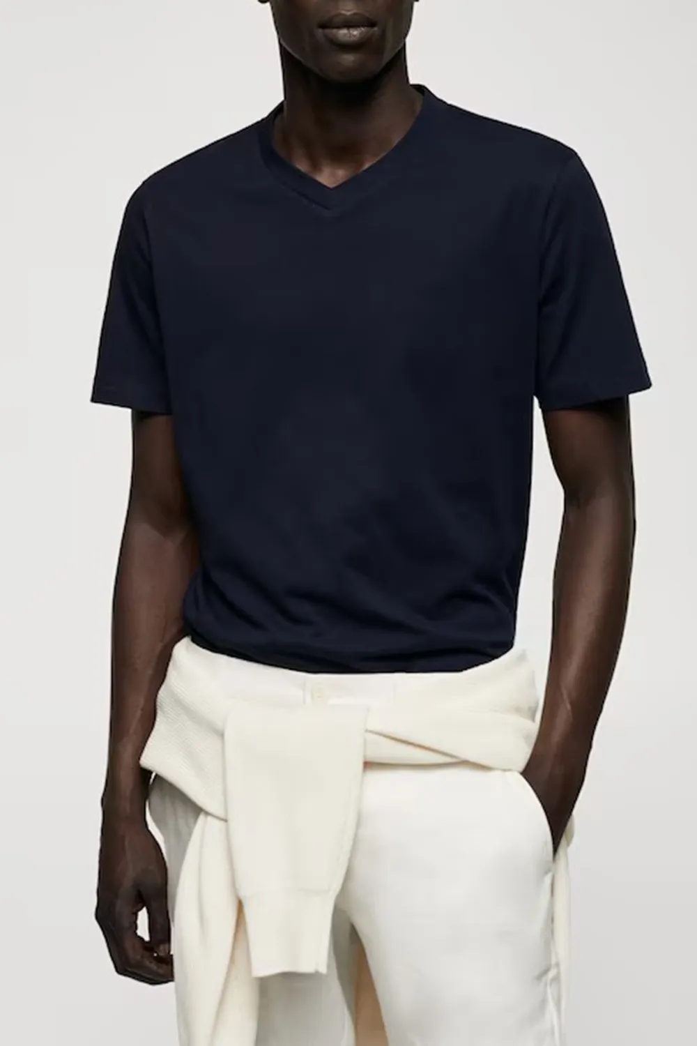 Regular Fit Cotton V-Neck T-shirt
