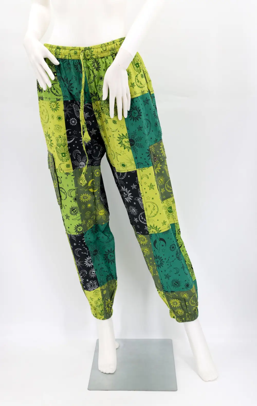 Women's Easy Fit Harem Cargo Patchwork Cargo Pants