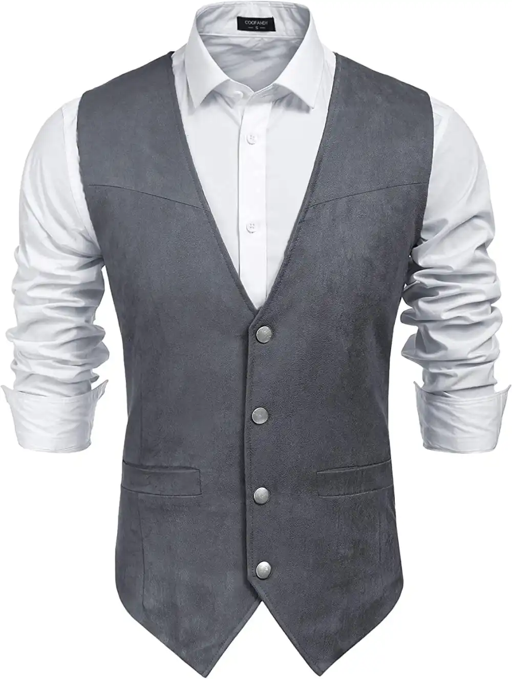 Clean Front Button Front Suit Vest