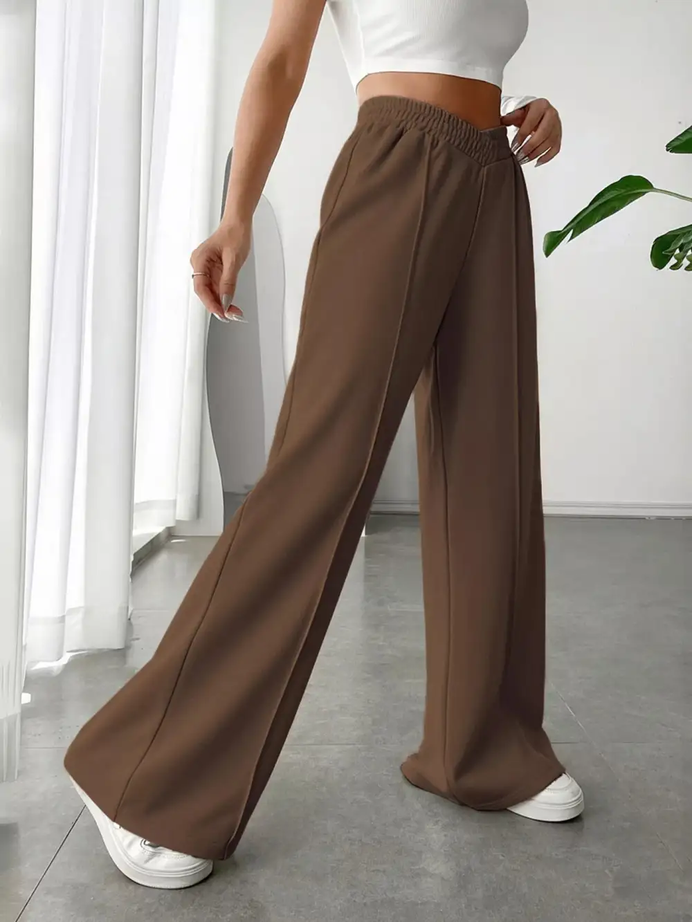 Wide Leg High Waist Everyday Versatile Pants