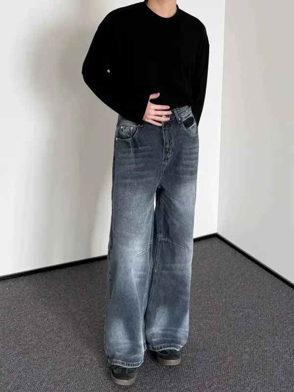 Whisker Faded Bootcut Jeans