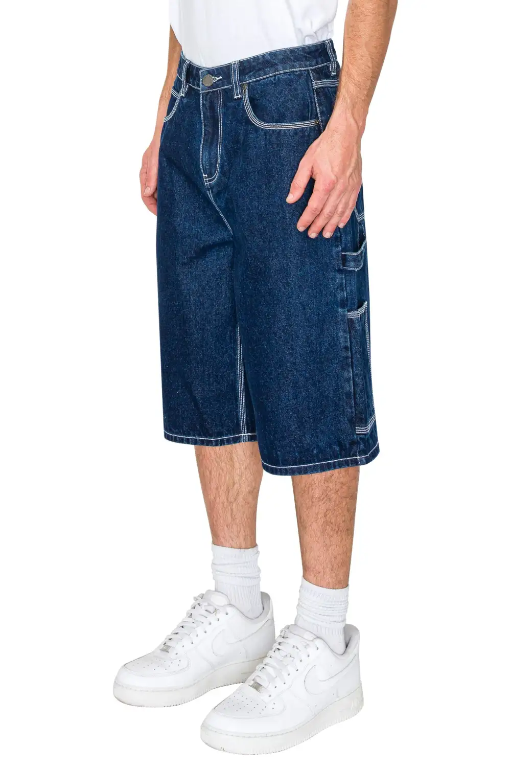 Men's Baggy-Fit Baggy Fit Carpenter Denim Shorts