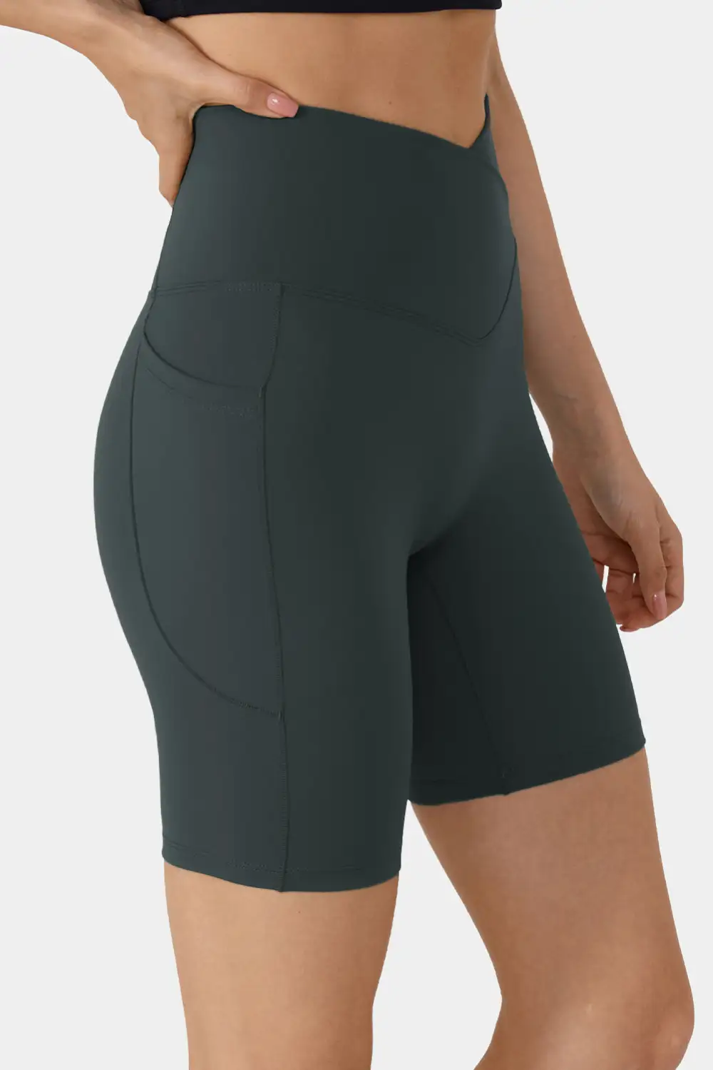 Swimwear Solid Split Pocket Sheath Active Bikinis Bottoms
