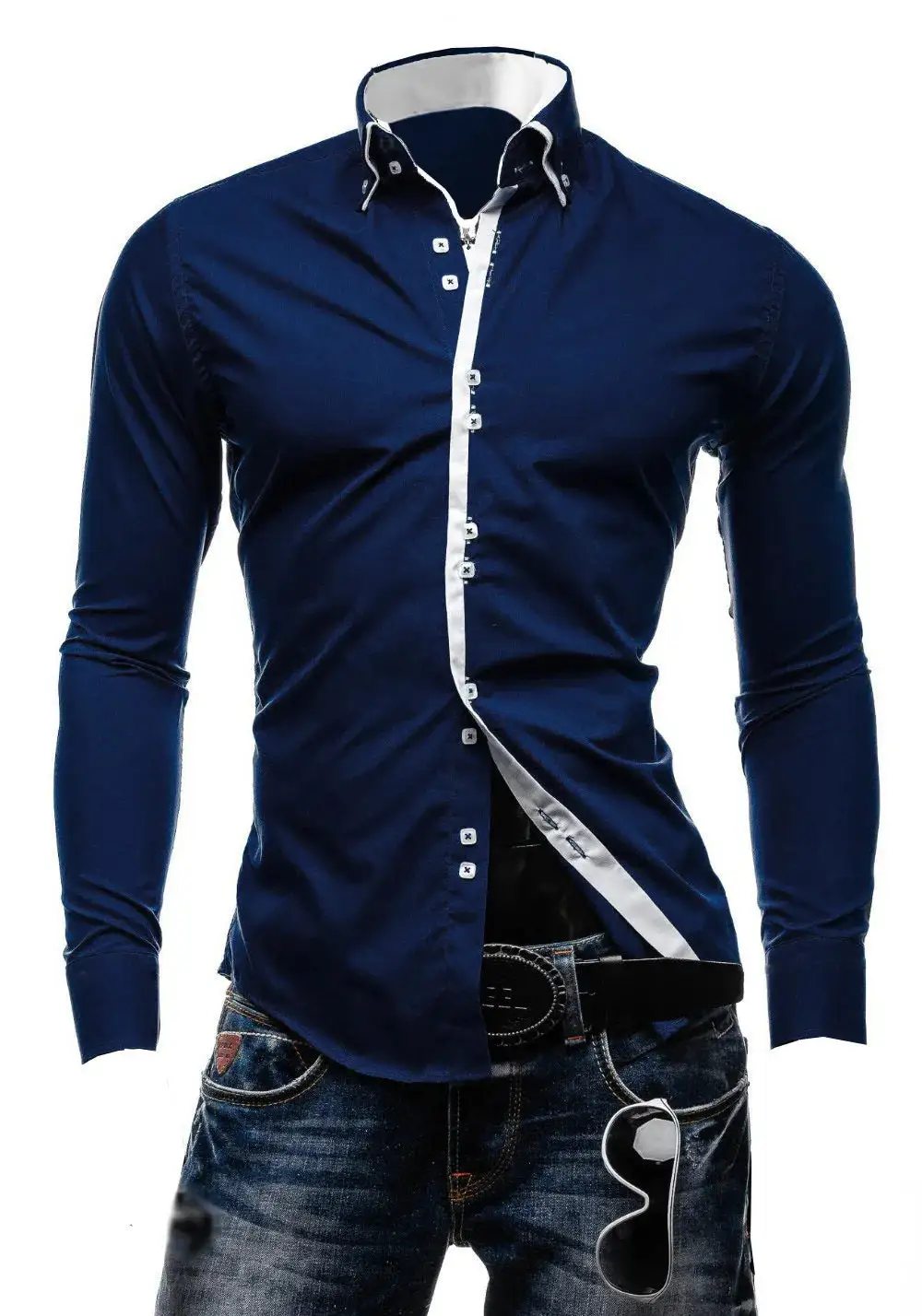 Long Sleeve Slim Fit Casual Shirt