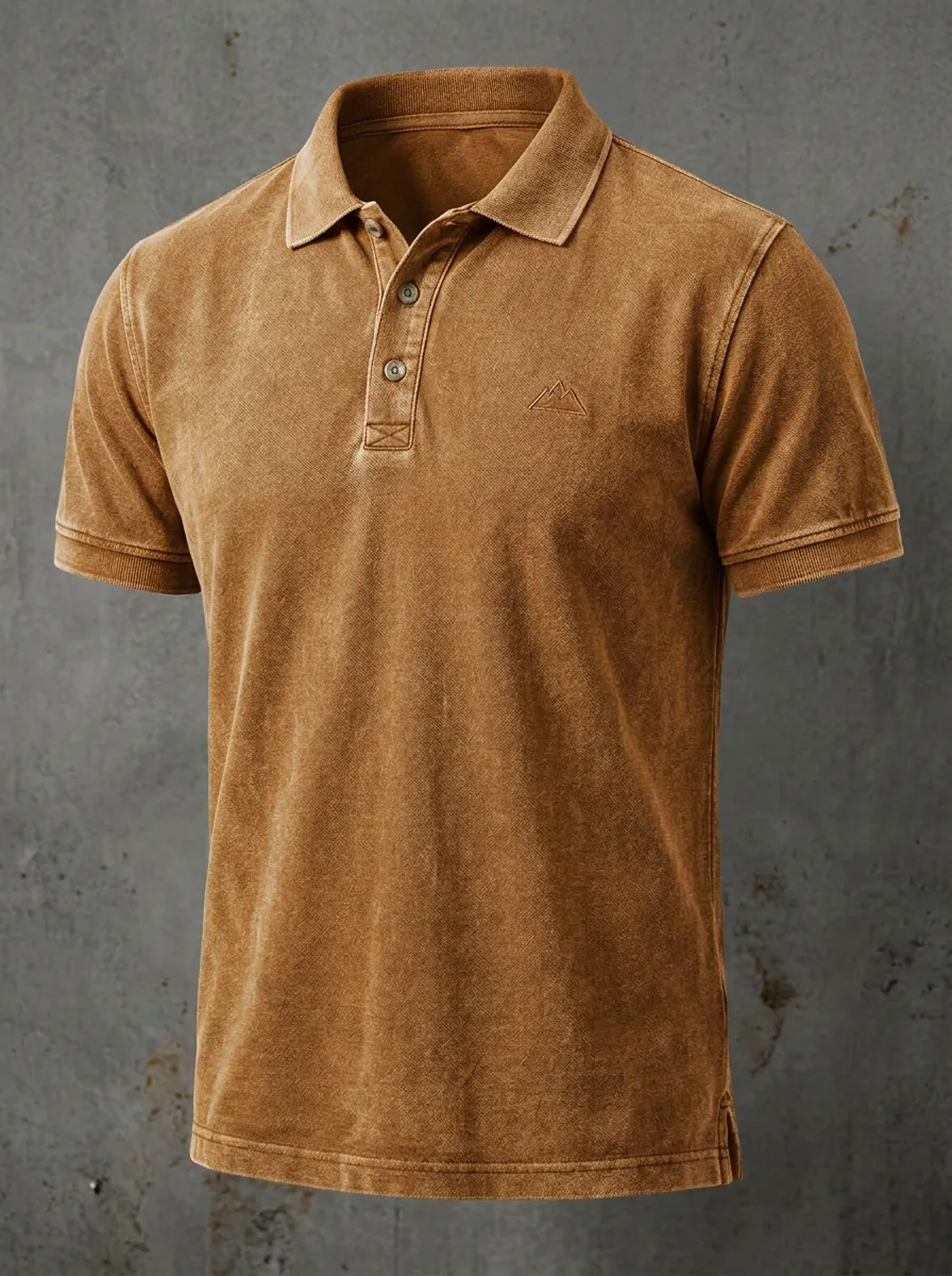 Mountain-Detail -Detail Men's Polo Shirt