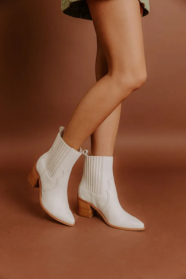 Polished Faux Leather Boots