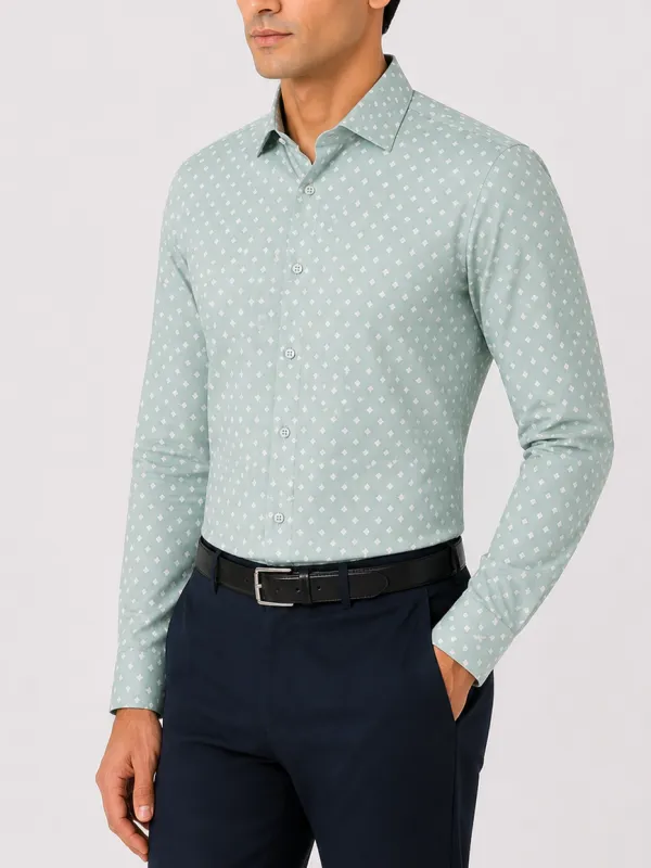 Slim Fit Printed Classic Men's Formal Shirt