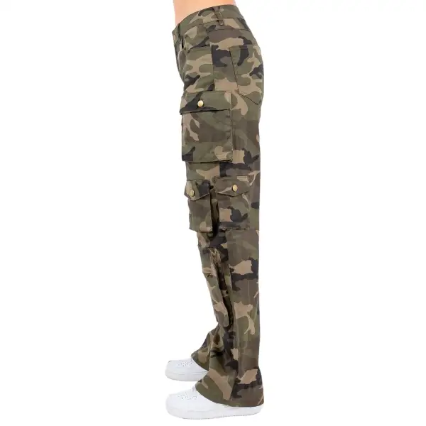 High-Waist Wide-Leg Cargo Jeans