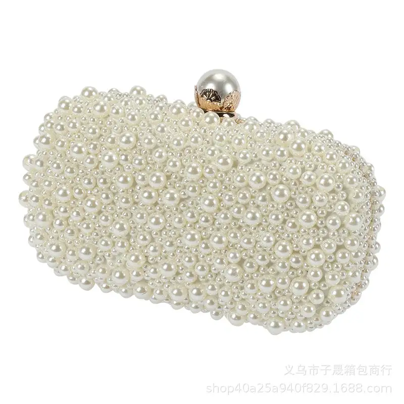 Structured Pearl Clutch Bag