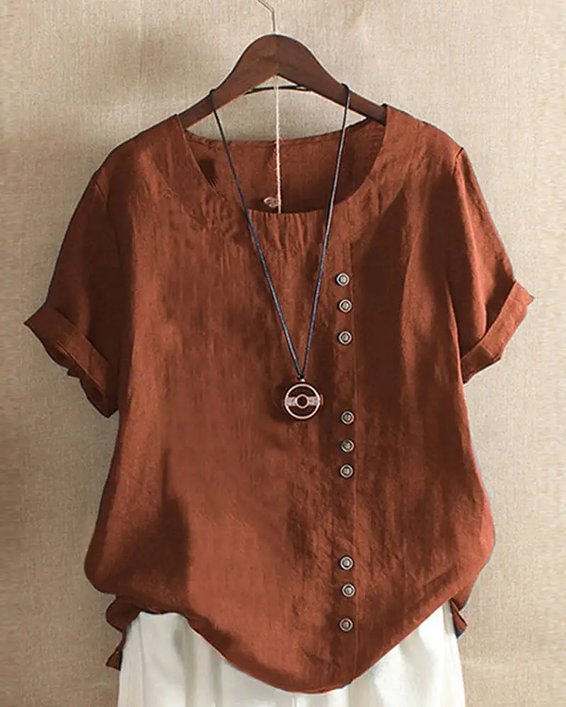 Linen Short Sleeve Casual Shirt