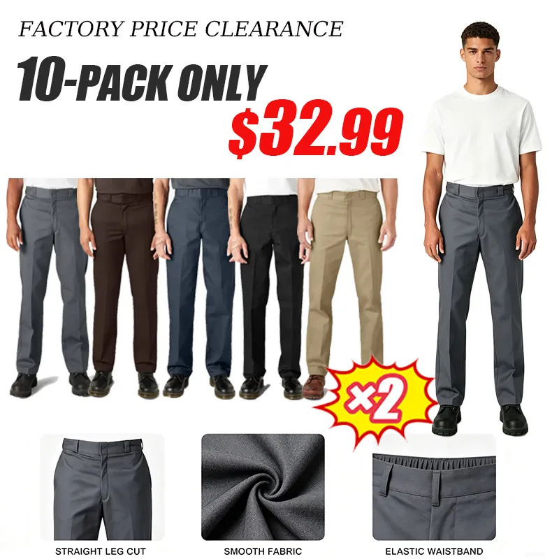 Men's work pants, classic solid color