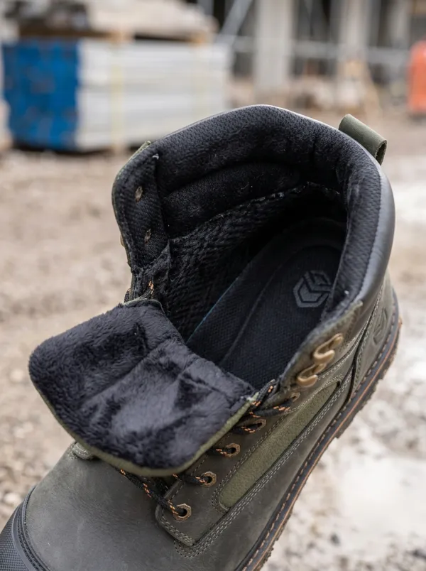 Protective-Look Leather-Look Men's Waterproof Work Boots