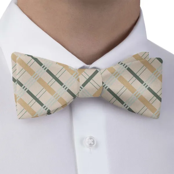 Savannah Plaid Motif Bow Tie