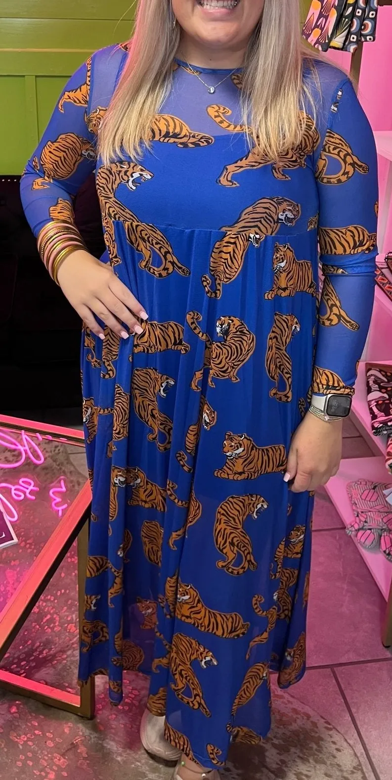Electric Jungle Mesh Dress
