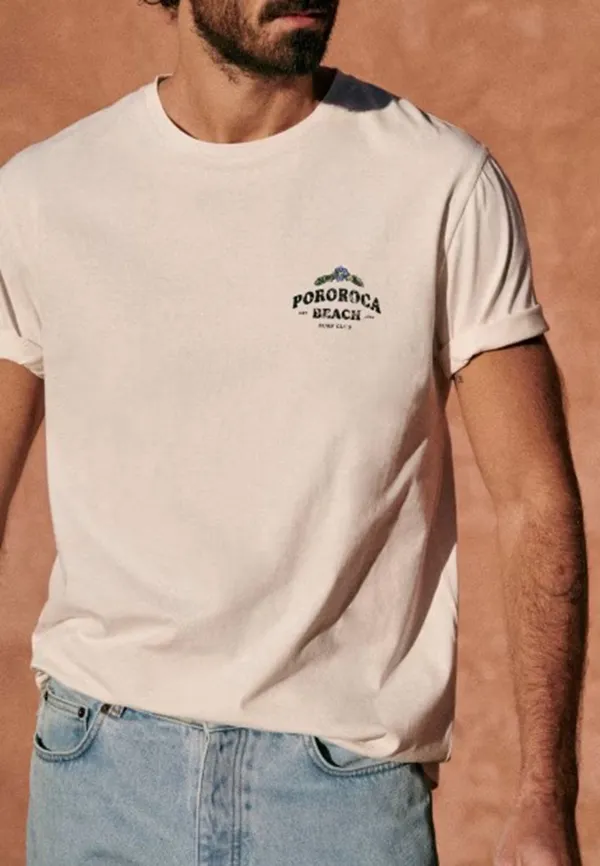 White Small Logo Print Short Sleeve T-Shirt