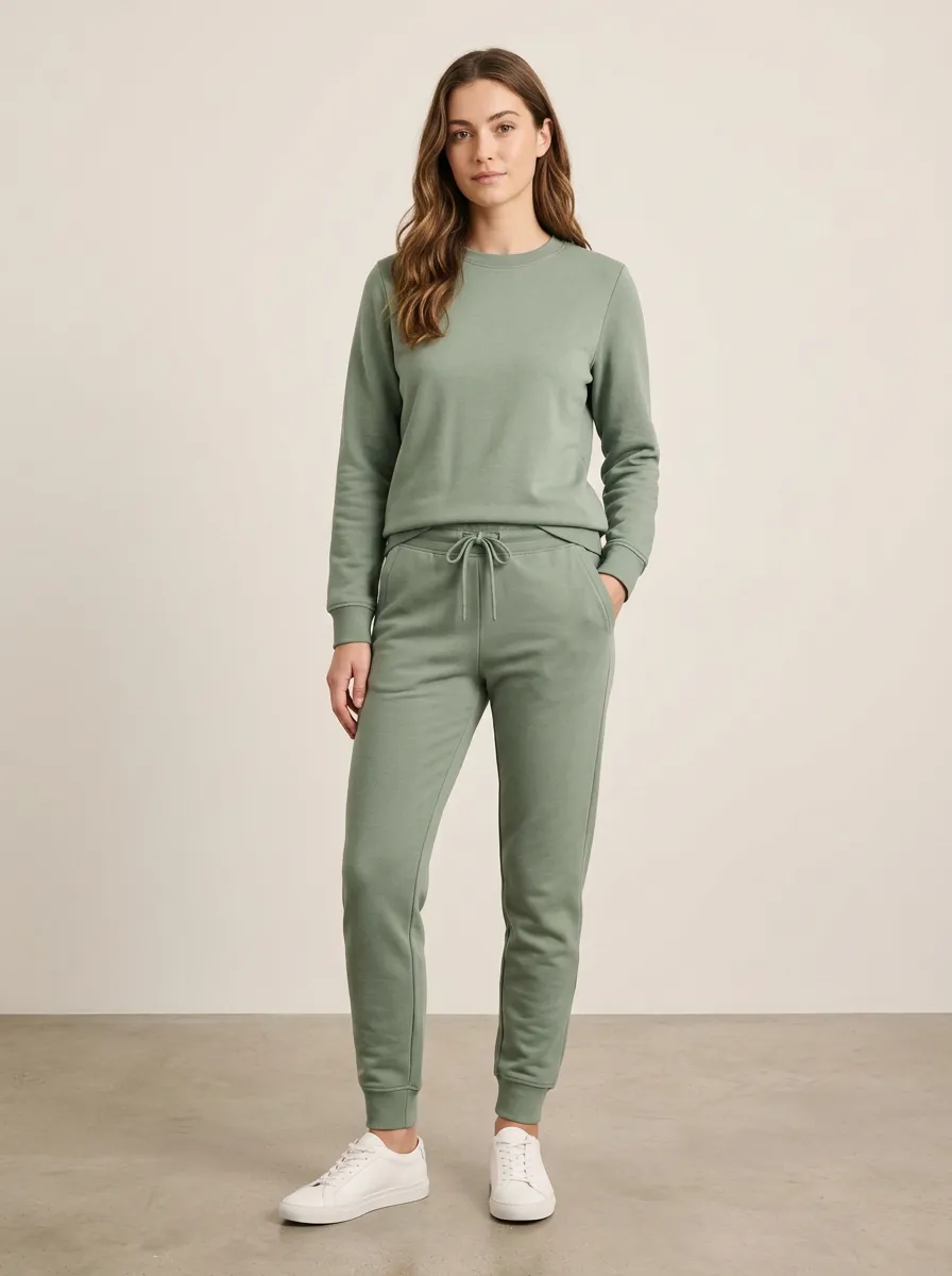 Women's Easygoing Printed Sweatpants Set