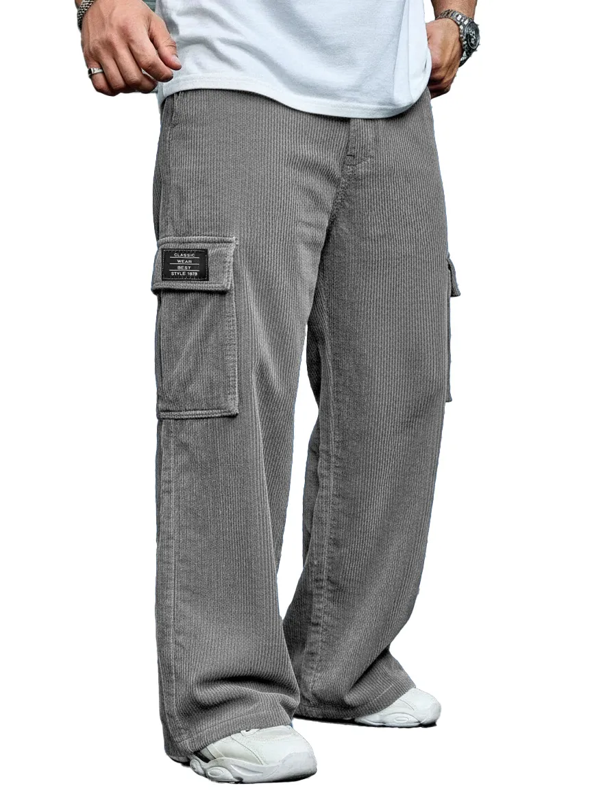 Corduroy Pocket Relaxed Trousers