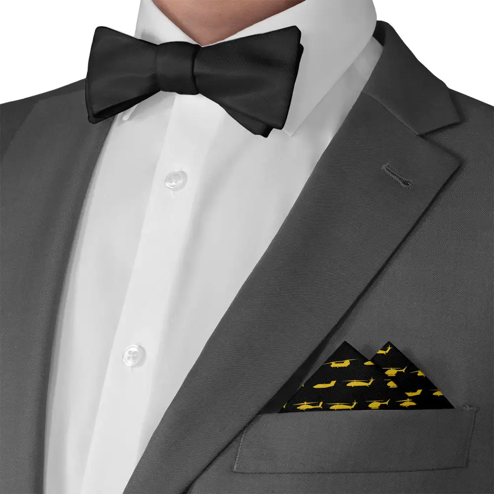 Graceful Polished Military Motif Pocket Square