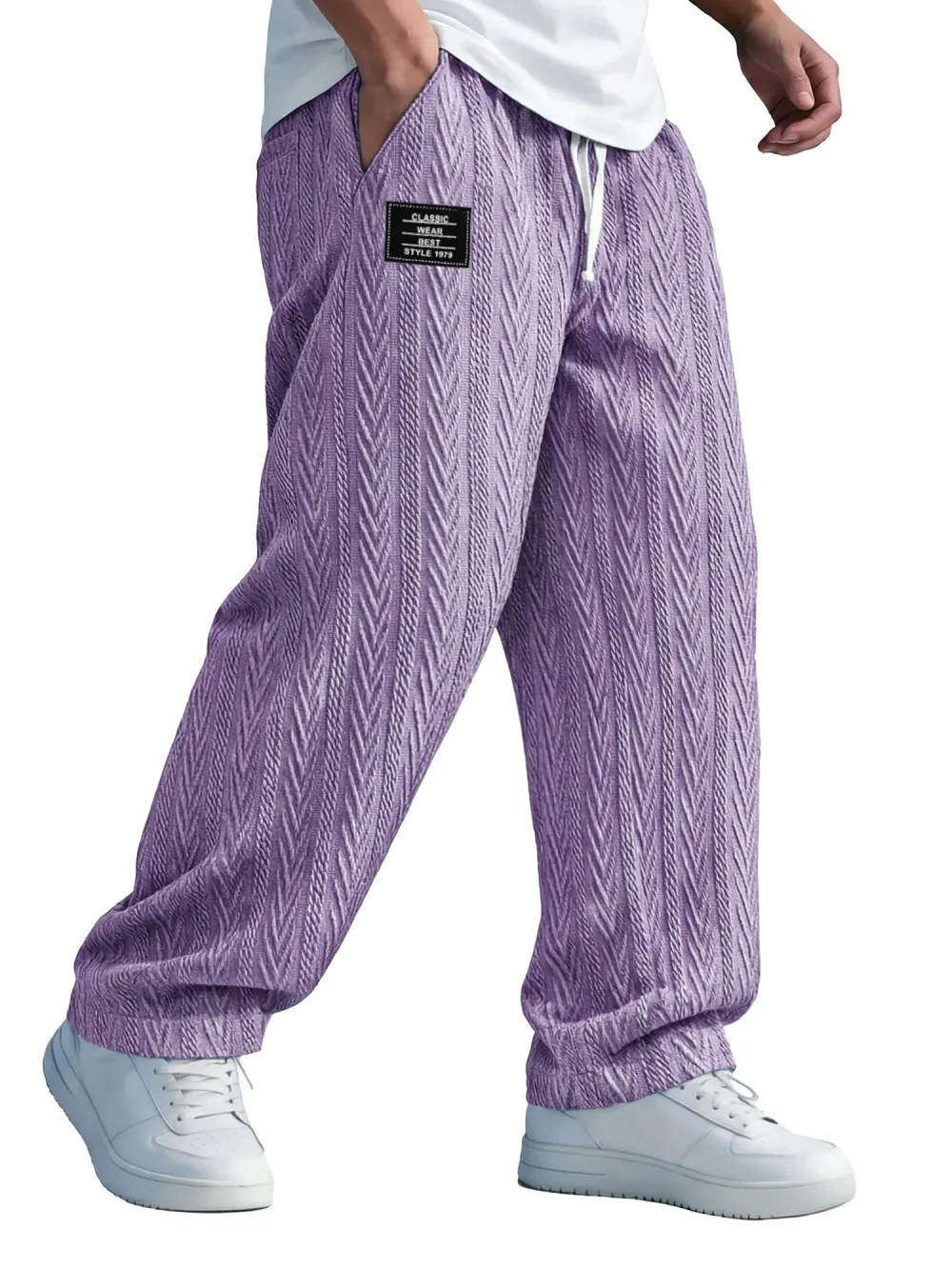Everyday Jacquard Pull On Trousers