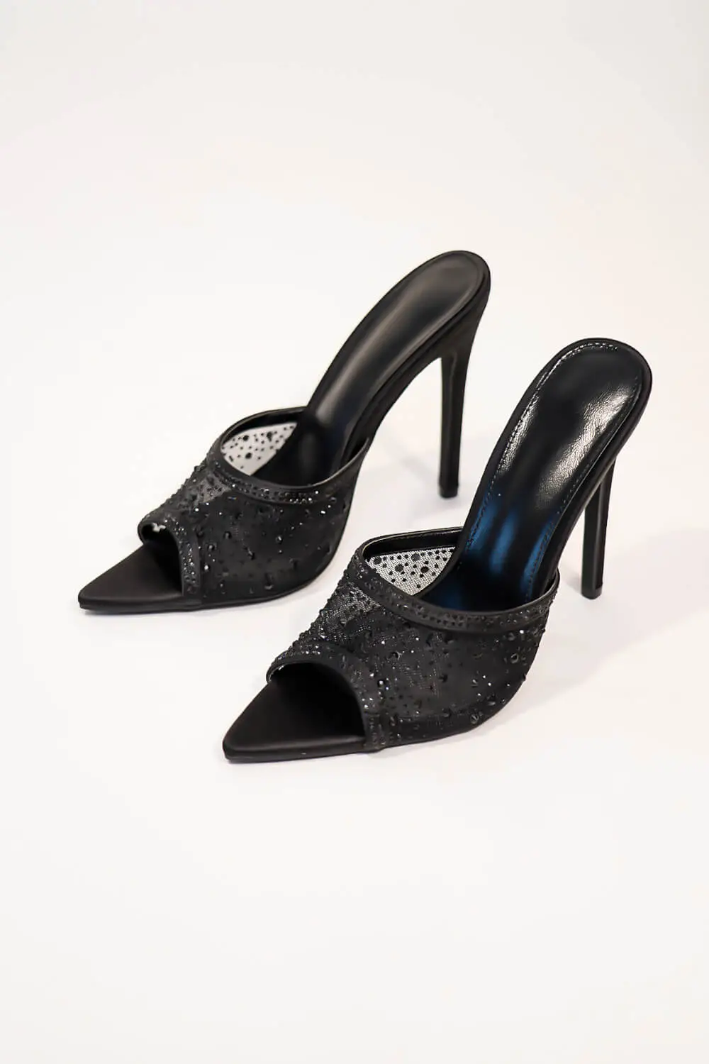 Rhinestone Open Pointed Toe Stiletto
