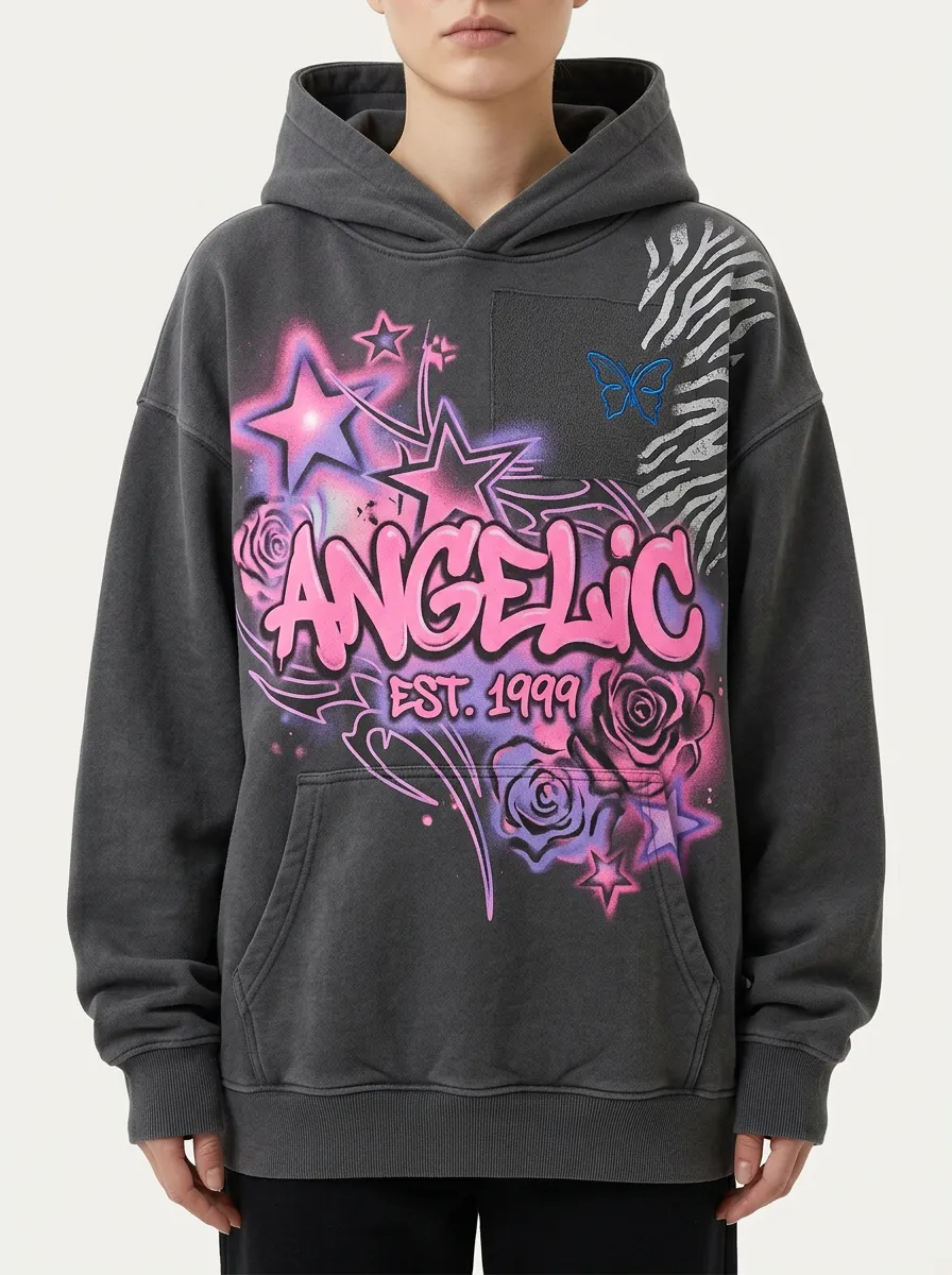 Unisex Streetwear Star Hoodie