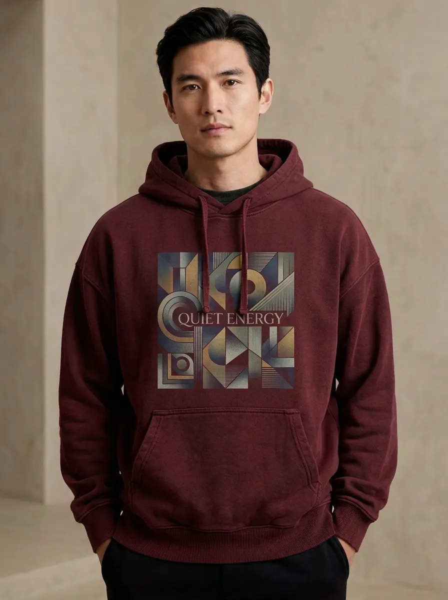 Unisex Quiet Energy Patterned Front Hoodie