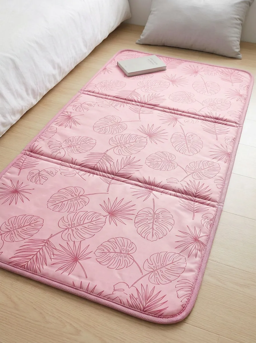 Tropical Leaf Summer Cooling Pattern Cooling Mat