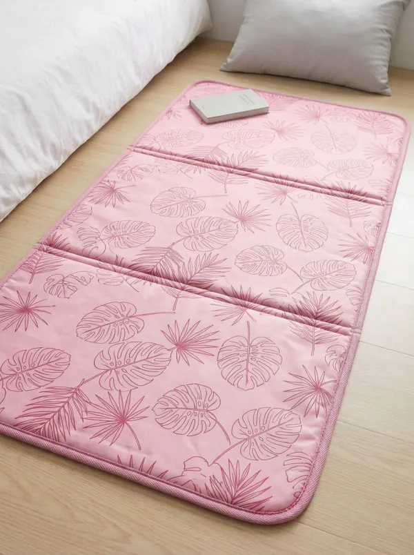 Tropical Leaf Summer Cooling Pattern Cooling Mat