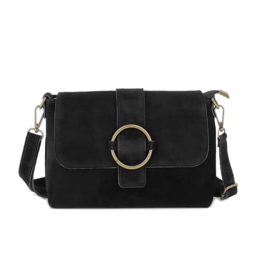 Modern Suede Compact Crossbody Bag