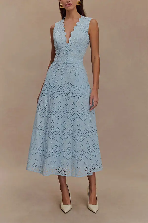 Romantic Coordinating Top And Skirt Set