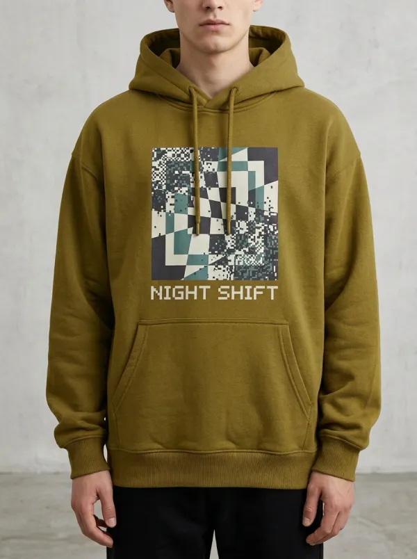 Pixel Geometric Men's Graphic Hoodie