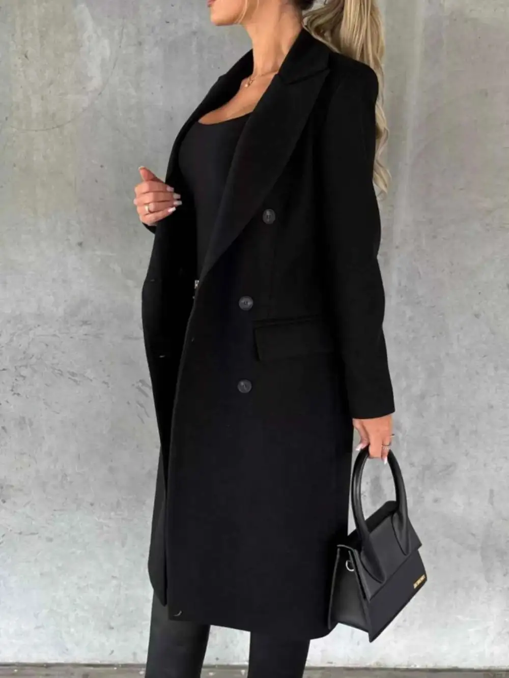 Double Breasted Longline Coat